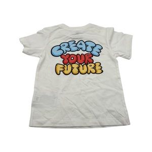 Adidas Children Tee. Size 12-18M. White w/Multicolor Letters